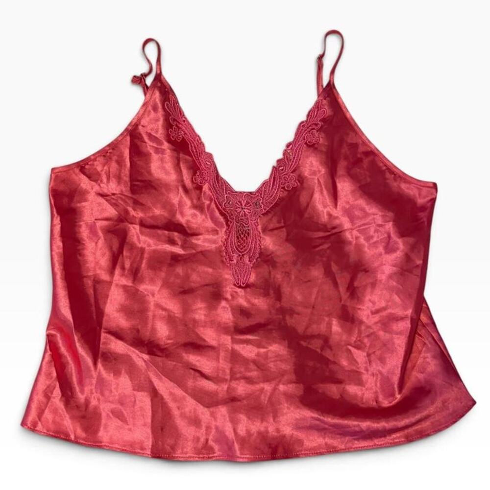 Lace Trim Satin Camisole Top by Kathryn